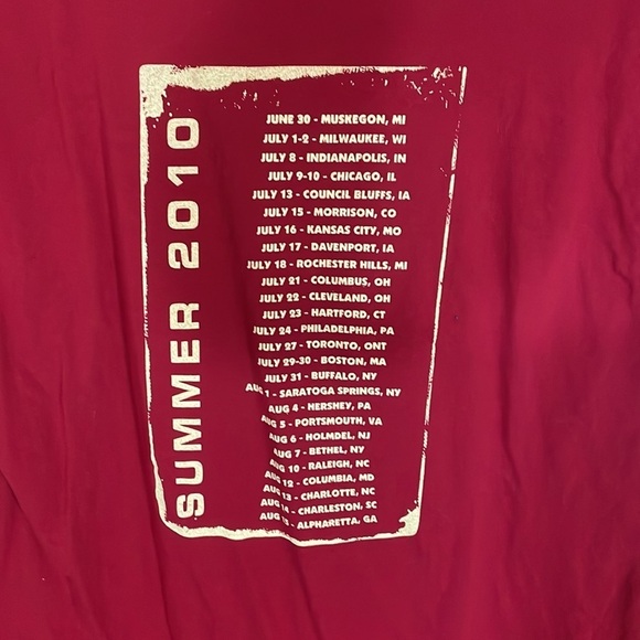 O.A.R. Band T-shirt Mens Large 2010 Tour Jam Band Rock Music Red Casual Grunge - Picture 3 of 6